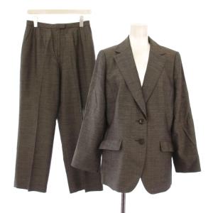 セットアップ テーラードジャケット アウター シングル 背抜き スラックスパンツ ストレート ウール 13