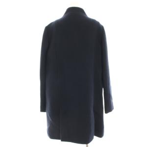 HANAE MORI ALMA EN ROSE スタンドカラーコート ウール ロング 40 紺 ネイビー 40-61685-80