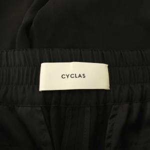 CYCLAS ダブルクロス ギャザーパンツ イージー テーパード 34 黒 ブラック 1-04-01-2100 /KU