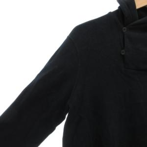 Polo by Ralph Lauren スウェット トレーナー 刺繍 長袖 M 紺 ネイビー ショールカラー ボタンネック /AE
