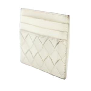 BOTTEGA VENETA イントレチャート カードケース レザー 白 ホワイト /KU