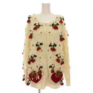 カーディガン イチゴモチーフホワイト P1081KAL17