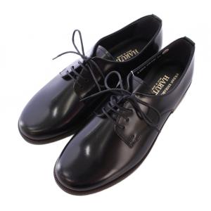 HARUTA別注 ボアレースアップシューズ ドレス ローヒール フェイクレザー 24cm 黒 ブラック