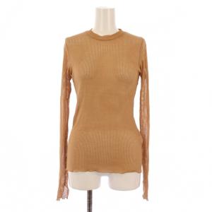 THROUGH RIB MOCK NECK L/S TEE カットソー 長袖 0 ブラウン A20ST01SR