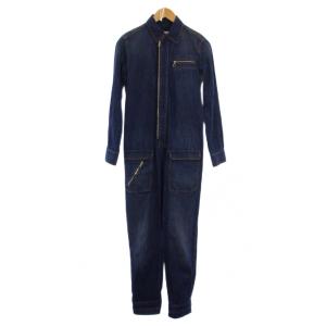 デニムジャンプスーツ オールインワン オーバーオール 長袖 36 インディゴ /BM