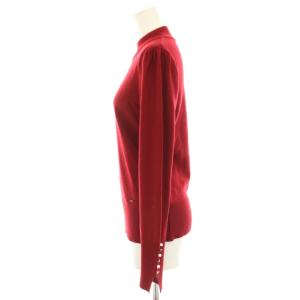 René ニット セーター 長袖 ウール ハイネック パールボタン 34 赤 レッド 6932600 /HN