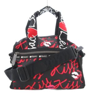 ×アルベール ALBERELBAZ ミニハンドバッグ ショルダー 2WAY 斜め掛け 総柄 黒 ブラック