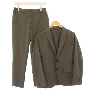 ポリエステルストレッチツイル ジャケット パンツ セットアップ テーラード ブレザー アウター シングル