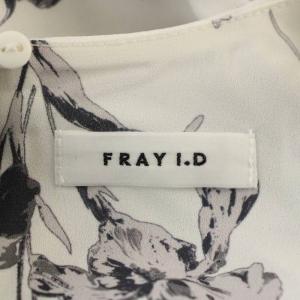 FRAY I.D 23SS ウエストシャーリングフラワープリントワンピ FWFO232026 花柄 ノースリーブ ワンピース