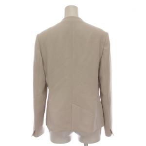 23区 23SS トリアセダブルジョーゼット ノーカラージャケット 38 グレージュ JK23SS0003 /YM