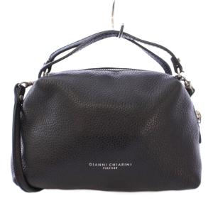 アリファS 2WAY ハンドバッグ ショルダーバッグ コンパクト レザー 牛革 ロゴ プリント ワンカラー