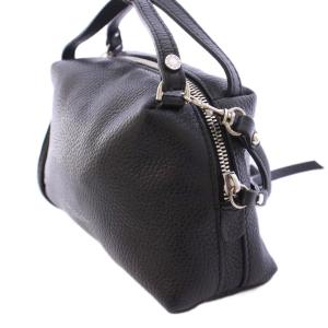 GIANNI CHIARIN アリファS 2WAY ハンドバッグ ショルダーバッグ コンパクト レザー 牛革 ロゴ プリント ワンカラー