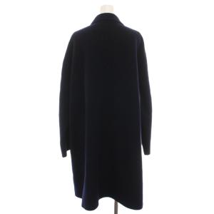 Spick&Span 22AW W/Nyダブルブレスト リバーコート ロング ウール混 アウター 38 紺 22020200703030