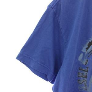 DIESEL Tシャツ カットソー 半袖 プリント XL 青 /TK