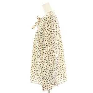 BALLSEY 22SS プチフラワープリントボウタイブラウス シャツ 長袖 花柄 36 ベージュ 11-01-21-01016