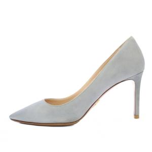 PRADA パンプス スエード ポインテッドトゥ 35.5 水色 1I834I /TK