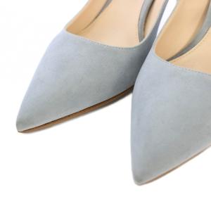 PRADA パンプス スエード ポインテッドトゥ 35.5 水色 1I834I /TK