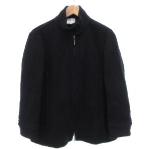 ジップアップジャケット カシミア混 42 紺 ネイビー /GV