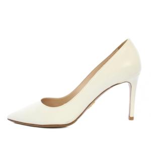 PRADA サフィアーノ レザー パンプス ポインテッドトゥ 35.5cm 白 1I834I /TK