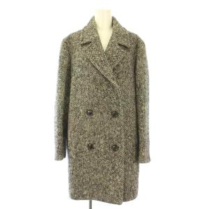 Moessmer ツイードコート アウター ミドル丈 ダブル ウール 40 グレー /BB