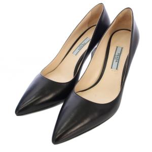 パンプス スムースレザー ポインテッドトゥ 36 黒 /TK