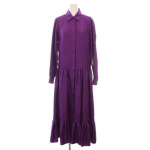YARD ヤードシルクミディワンピース 36 パープル 23122106316