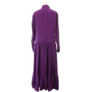 Max Mara YARD ヤードシルクミディワンピース 36 パープル 23122106316