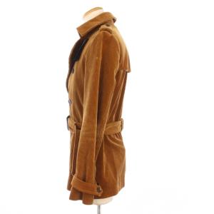 SAINT LAURENT PARIS トレンチコート コーデュロイ F36 ブラウン 506652
