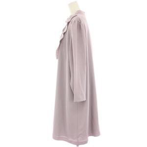 Rose Tiara チュニック ロングシャツ ブラウス ピンタック フリル 長袖 46 紫 パープル 51026-401 /HN