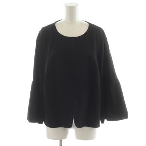 ノーカラージャケット フレアスリーブ 42 黒 ブラック 51036-803 /AN43