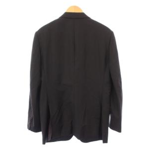 PAUL SMITH テーラードジャケット ブレザー アウター シングル 総裏地 ストライプ柄 ウール M 黒 ブラック /BB