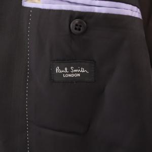 PAUL SMITH テーラードジャケット ブレザー アウター シングル 総裏地 ストライプ柄 ウール M 黒 ブラック /BB