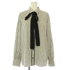 ANAYI 23SS ドットプリントボウタイブラウス イージーパンツ セットアップ シャツ 長袖 レギュラーカラー