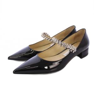 BING PUMP FLAT エナメル ビジュー 37 ブラック