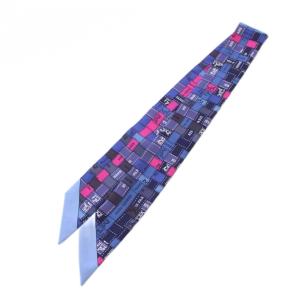 ツイリー BOLDUC AU CARRE スカーフ ボルデュックチェック ブルー /KH OH