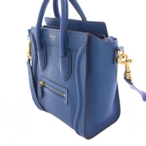CELINE ラゲージ ナノショッパー 2WAY ハンドバッグ ネイビー