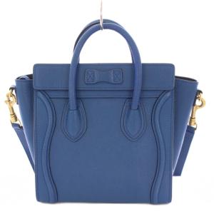 CELINE ラゲージ ナノショッパー 2WAY ハンドバッグ ネイビー