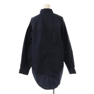 Spick&Span 23SS C/Peガーメントウォッシュシャツ ブラウス オーバーサイズ 紺 /CX OS