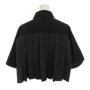 HARE フラシプリーツショートシャツ ブラウス 半袖 F 黒 グレー HAL06448AD /YM