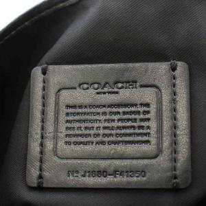 COACH クラッチバッグ F41350 シグネチャー PVC ポーチ 黒 ブラック /G