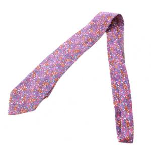 HERMES ネクタイ レギュラータイ シルク 総柄 マルチカラー /BB OH