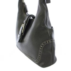 COACH ワンショルダーバッグ レザー ロゴチャーム ワンカラー 黒 ブラック 5054 /BB