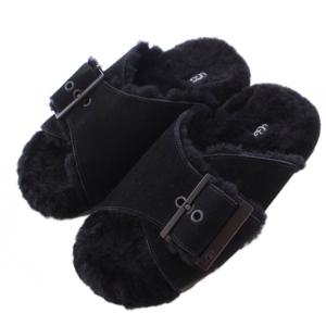 OUTSLIDE BUCKLE アウトスライドバックル サンダル 厚底 スエード ファー ベルト US7