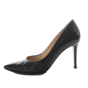 Gianvito Rossi パンプス ヒール ポインテッドトゥ レザー 36 黒 ブラック 24580 /AN2