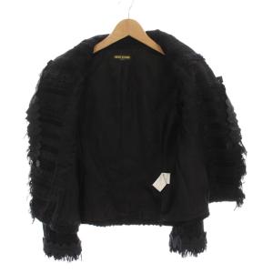 HIROKO KOSHINO スーツ セットアップ 上下 ジャケット ひざ丈 スカート 9 黒 /YM