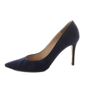 Gianvito Rossi パンプス ヒール ポインテッドトゥ スエード 36.5 紺 ネイビー 24580 /AN3 D