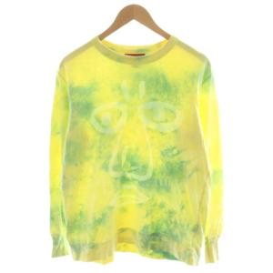 YAMANE Tシャツ カットソー 長袖 タイダイ コットン 42 黄 イエロー 緑 グリーン /AN4