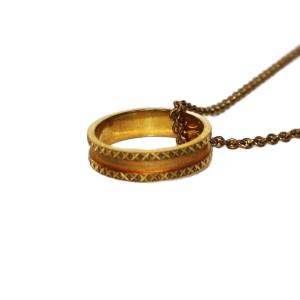 リングネックレス ペンダント ゴールドカラー /KH