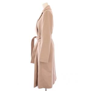 MARELLA チェスターコート アウター ロング丈 前開きトッパー ベルト カシミヤ ウール 40 ピンク /BB