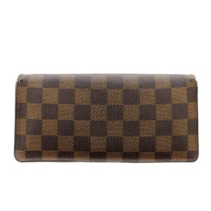 LOUIS VUITTON ダミエ ポルトフォイユブラザ 長財布 二つ折り 小銭入れあり 茶 ブラウン N60017 /G OH